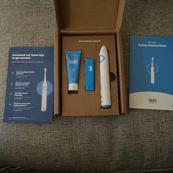 Bath New Beam Dental Toothbrush Battery Brush Toothpaste Starter Kit